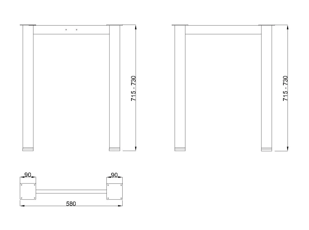 MILADESIGN podnož G6 ST626/60,70,80 stříbrná // Mila Desing