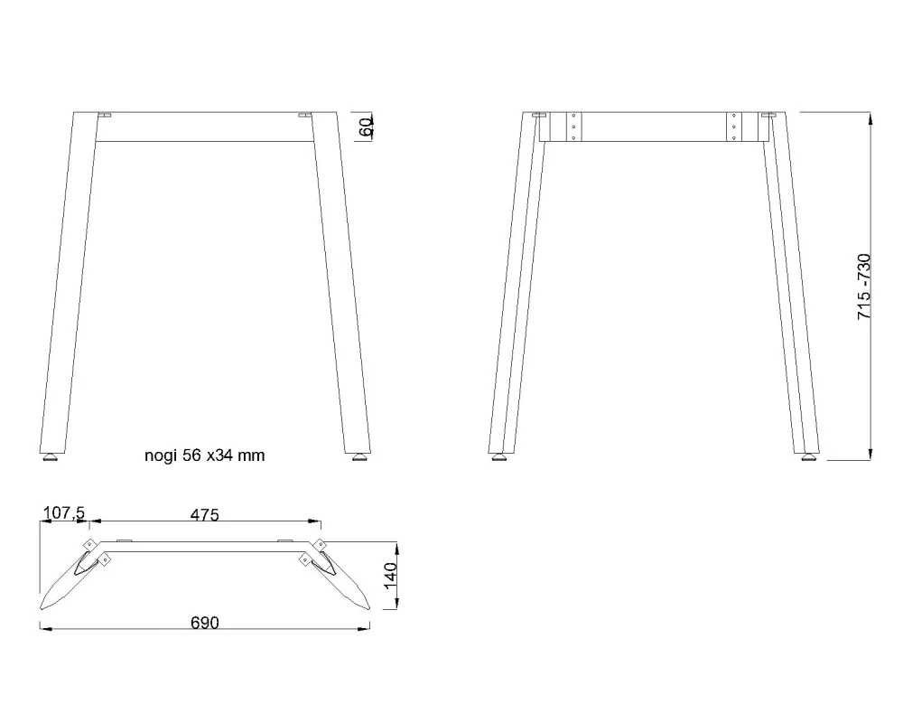 MILADESIGN podnož Mobilar M5406T- M5408T–SL stříbrná // - M5407T–SL Mila Desing