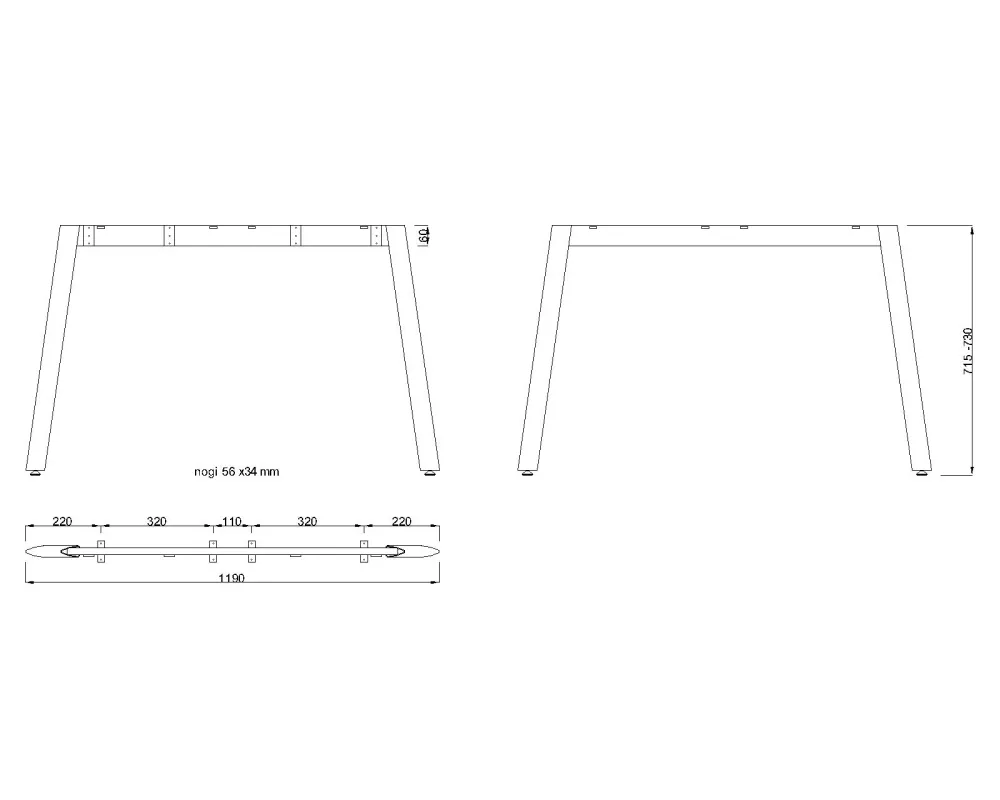 MILADESIGN podnož Mobilar M5406T–M5416T-S stříbrná // - M5412T Mila Desing