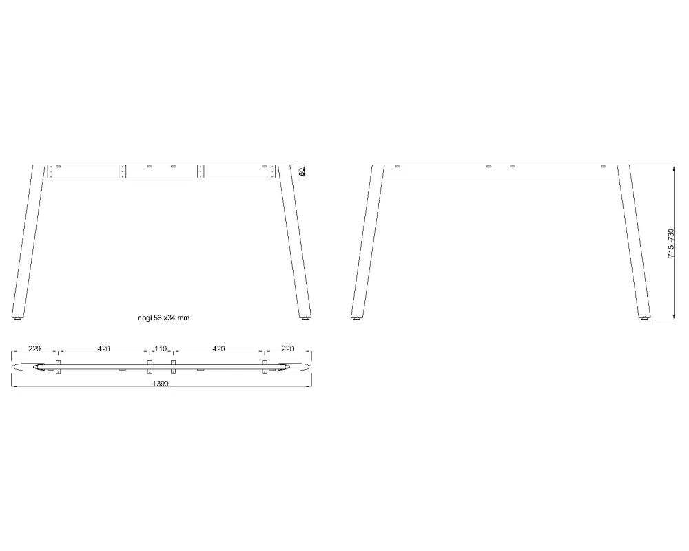 MILADESIGN podnož Mobilar M5406T–M5416T-S stříbrná // - M5414T Mila Desing