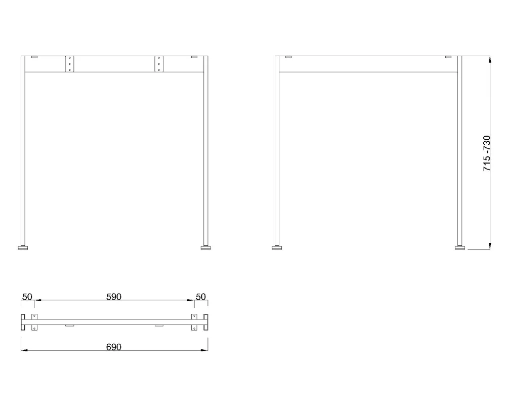 MILADESIGN podnož Mobilar M6206-M6216 stříbrná // - M6207 Mila Desing