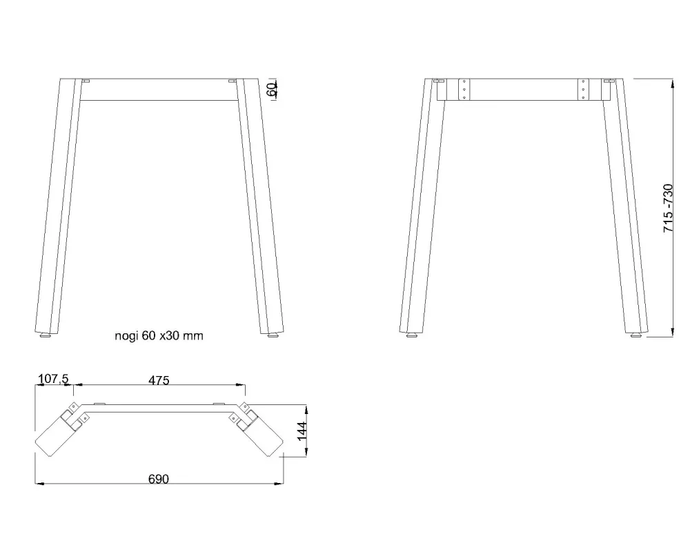 MILADESIGN podnož Mobilar M6306–M6308 SL stříbrná - M6307–SL Mila Desing