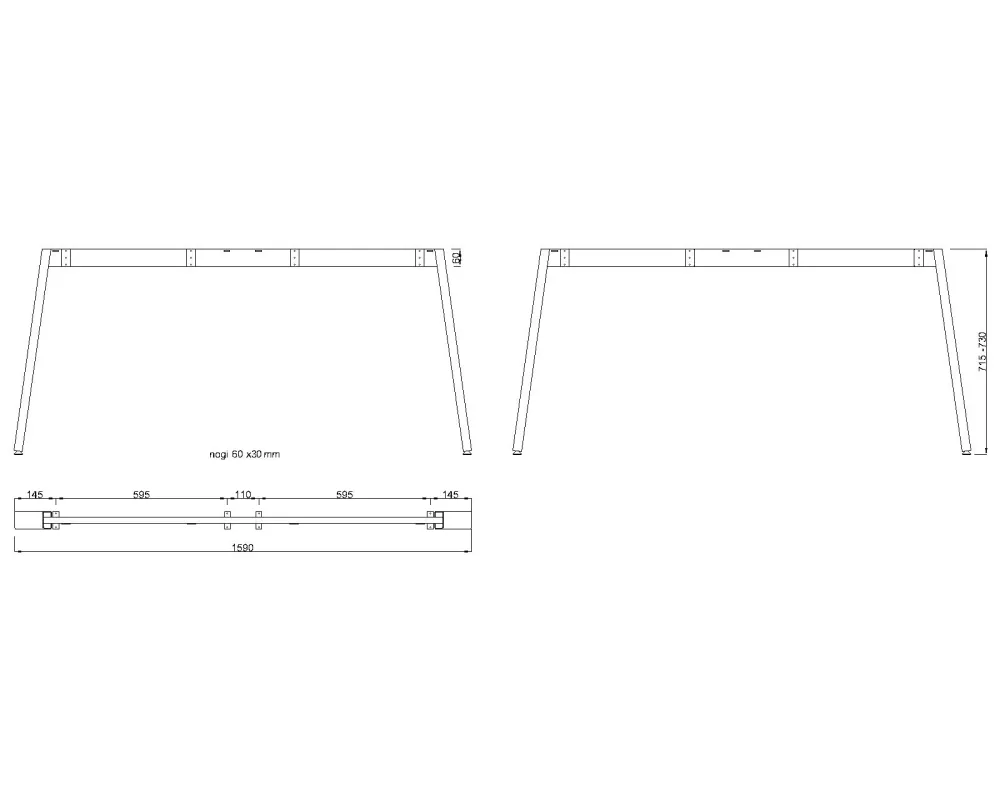 MILADESIGN podnož Mobilar M6306–M6316-S stříbrná // - M6316–S Mila Desing