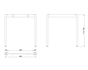 MILADESIGN podnož Mobilar M6306 - M6316 stříbrná // Mila Desing