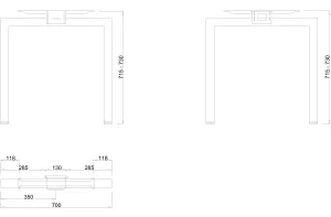 MILADESIGN podnož Quantum Q7306-Q7316 stříbrná // Mila Desing