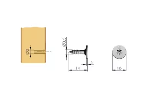 IF zápustný magnet K-Lock 10x27mm bílá,šedá,antracit // Italiana Ferramenta