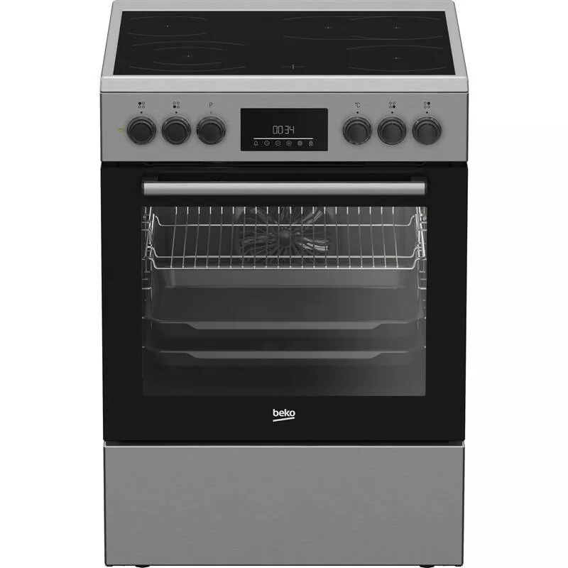 Sklokeramický sporák Beko FBM67320XS nerez