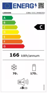 Vestavná kombinovaná chladnička Liebherr ICBNci 5153 Prime BioFresh NoFrost