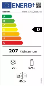 Vestavná kombinovaná chladnička Liebherr IKGBNS 51Vd23 Plus NoFrost