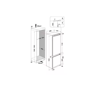 Vestavná lednice WHIRLPOOL WH SP70 T241 P