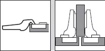 BLUM 71M2690B polonaložený Inserta 100°