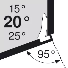 BLUM 79A9555.T závěs úhlový, typ II, vrut, 20°/95°