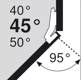 BLUM 79A9658.T závěs úhlový, typ I, vrut, 45°/95° Blum