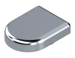 BLUM 84.4120 vnější krytka závěsu, vrtané sklo, tvar "D", lesklý chrom BLUM 84.4120 vnější krytka závěsu, vrtané sklo, tvar "D", lesklý chrom