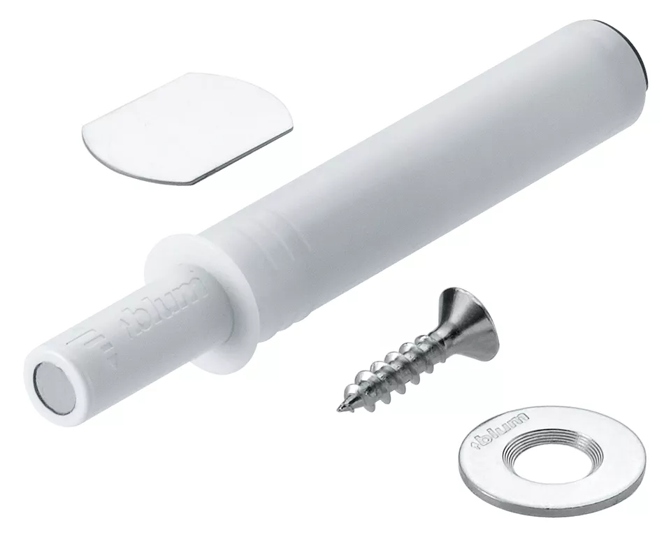 BLUM 956.1004 Tip-on pro závěsy, 50mm, magnet, komplet, bílá