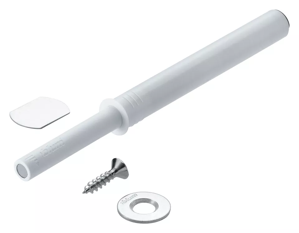 BLUM 956A1004 Tip-on pro závěsy, 76mm, magnet, komplet, bílá