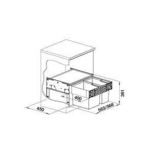 BLANCO 526203 Sorter Select II 60/2 1x30+1x19l