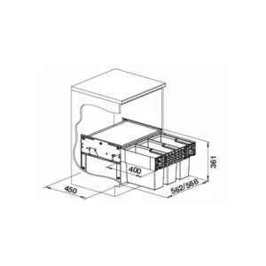 BLANCO 526204 Sorter Select II 60/3 3x15l