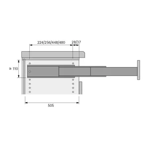 HETTICH 9315928 Vestavné žehlící prkno
