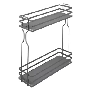 K-StrongWire dvojkoš 200 mm, šedý, Push kuličkový výsuv