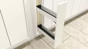 KES 002140 K-Line, boční koš, 150mm, 90° 3D, antracit,bílá // Kesseböhmer