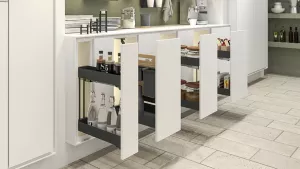 KES 002140 K-Line, boční koš, 150mm, 90° 3D, antracit,bílá // | antracit, bílá