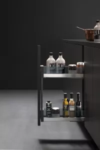 VIBO Essence, boční koš, 150mm, šedá, levá