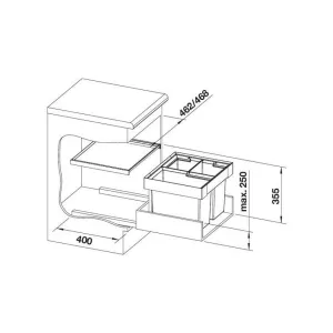 BLANCO 521470 Sorter Flexon II 50/3 1x19l+2x8l