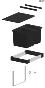 BLANCO 521471 Sorter Flexon II 60/2 1x30l+1x19l