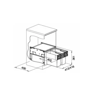 BLANCO 526200 Sorter Select II 45/2 2x16l