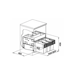BLANCO 526209 Sorter Select II 60/3 Orga 3x15l