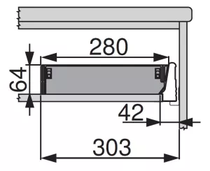 BLUM ZSI.500BI3 Orga Line "ukládání" 400/500 Blum