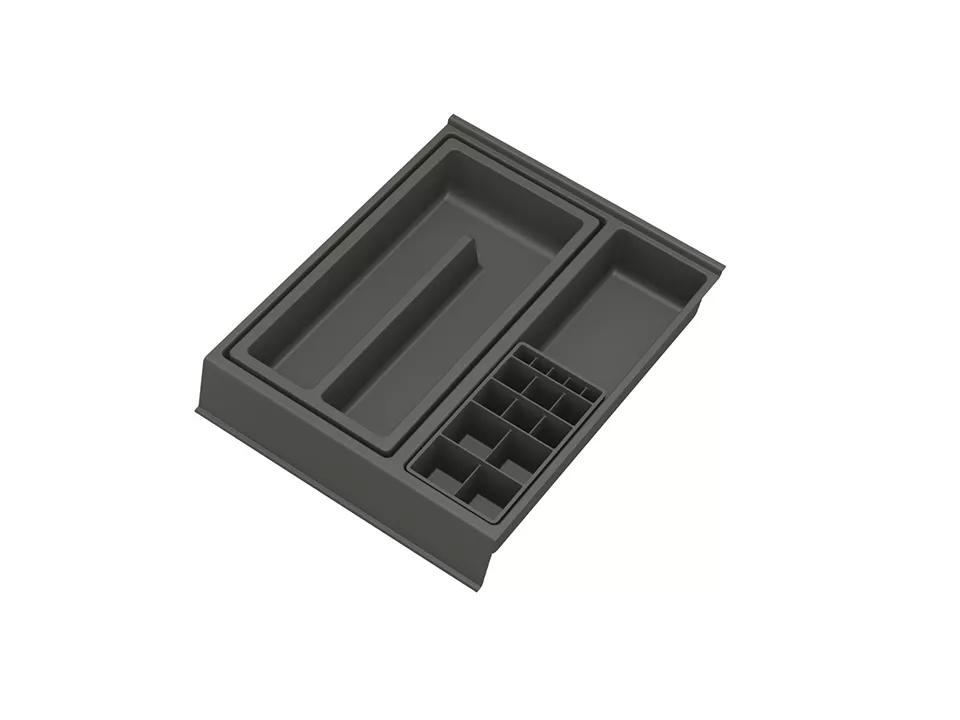GOLLINUCCI Koupelnový organizér s příslušenstvím 270mm antracit // - 308x242x53mm Gollinucci