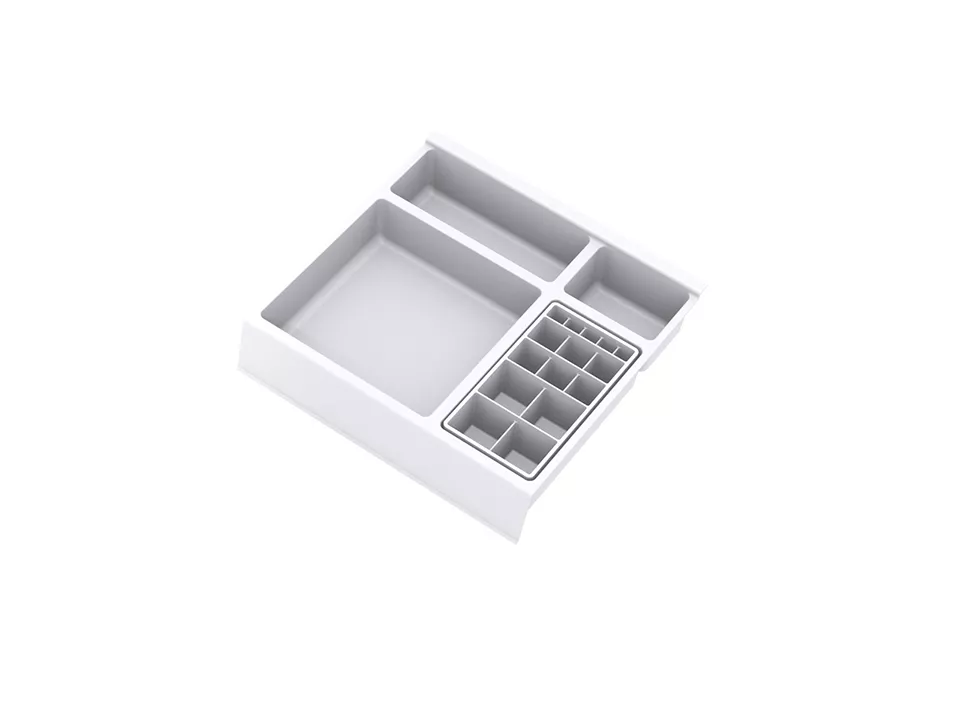 GOLLINUCCI Koupelnový organizér s příslušenstvím 270mm bílá // Gollinucci