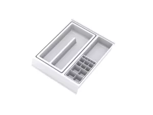 GOLLINUCCI Koupelnový organizér s příslušenstvím 270mm bílá // |  241x242x53mm, 122x242x69mm, 308x242x53mm