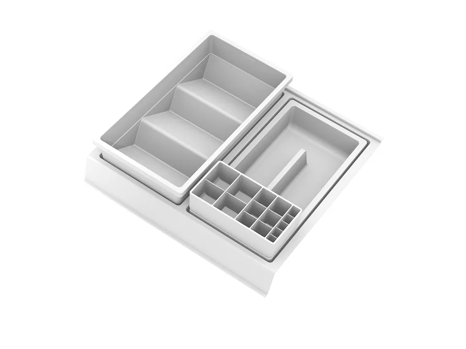 GOLLINUCCI Koupelnový organizér s příslušenstvím 350mm bílá // - 308x322x90mm Gollinucci