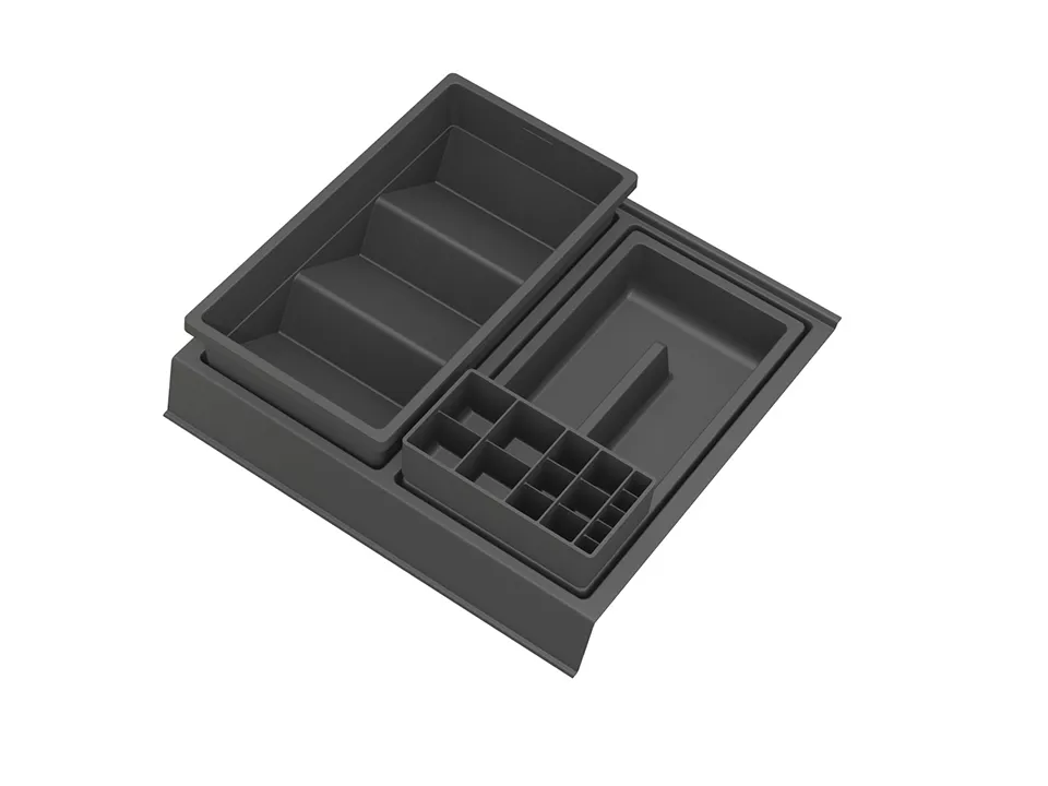 GOLLINUCCI Koupelnový organizér s příslušenstvím 350mm 308x322x90mm antracit Gollinucci
