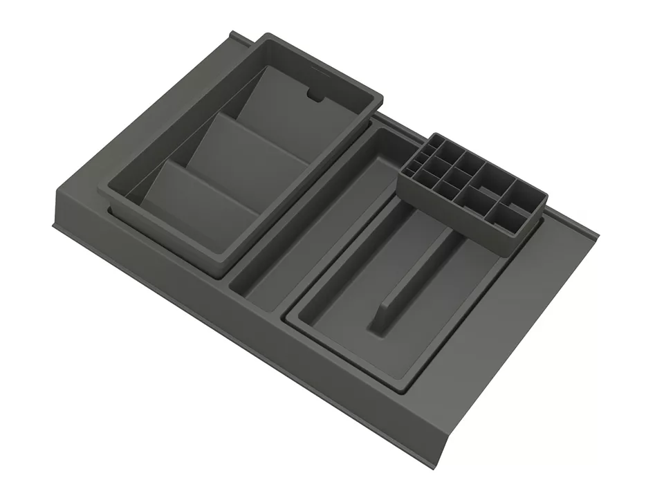 GOLLINUCCI Koupelnový organizér s příslušenstvím 450mm 308x422x90mm antracit Gollinucci