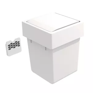 GOLLINUCCI Sorter na dveře s otočným víkem 174x176x229mm 1x5l bílá