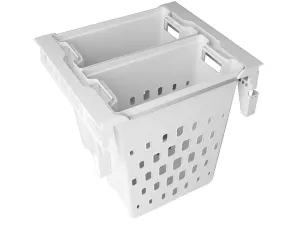 GOLLINUCCI Výsuvný koš na prádlo Linea 560 400-600mm bez výsuvů bílá // Gollinucci