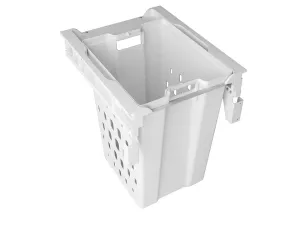 GOLLINUCCI Výsuvný koš na prádlo Linea 560 400-600mm bez výsuvů bílá // Gollinucci