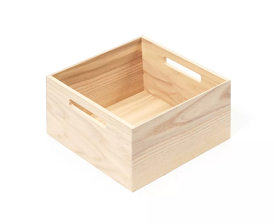 KES 009172 LiniQ krabička čtverec s úchyty 236x236mm světlý dub Kesseböhmer