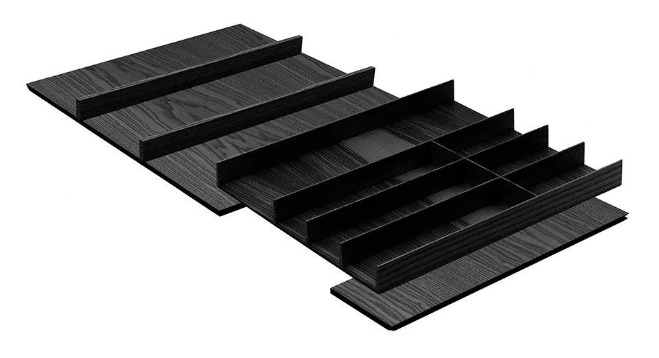KES 009203 LiniQ příborník sada 580-935x472mm černá Kesseböhmer