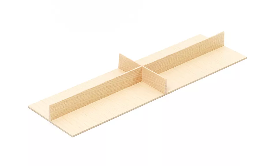 KES 009205 LiniQ příborník kříž 137x472mm světlý dub Kesseböhmer