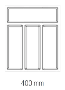 Příborník Classico Kristall softTouch 322-822x424mm černá // Agoform