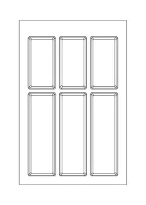 Příborník Classico Kristall softTouch 322-922x474mm černá // Agoform