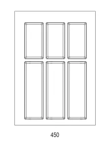 Příborník Classico Kristall softTouch 322-922x474mm černá // Agoform