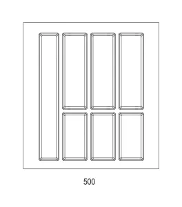 Příborník Classico Kristall softTouch 322-922x474mm černá // Agoform