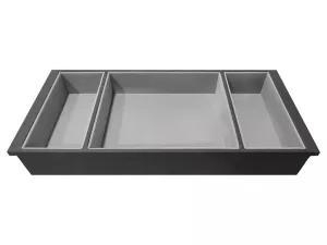 StrongIn organizér na šperky 3 přihrádky do šuplíku šatní skříně 400mm