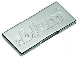BLUM 70.4503.BP krytka ramínka, 125°, 155°, Cristallo (new), logo BLUM